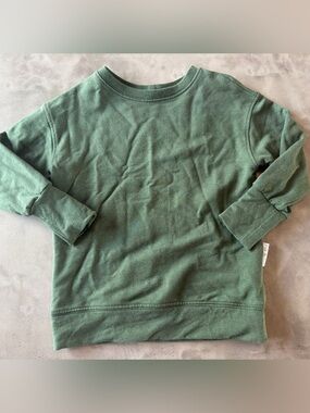Kids' Long Sleeve Crewneck Tee in Dusty Green